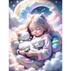 Diamond Painting -DIY Round Drill Cute Little Girl(35x45cm)