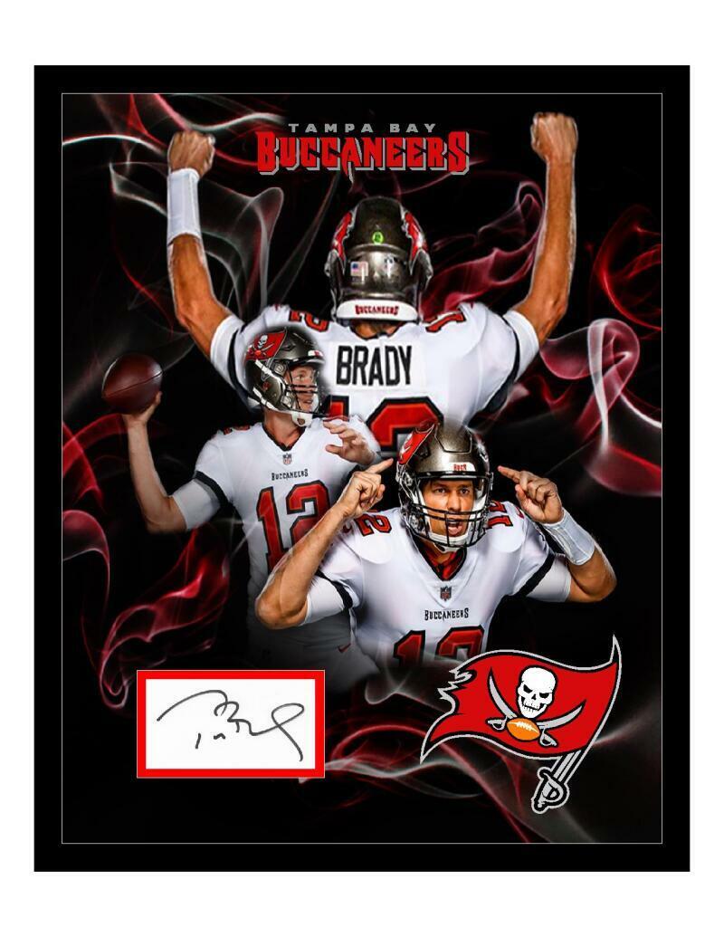 TOM BRADY SIGNED AUTOGRAPH 16X20 3D Photo Poster painting W/ CUT - TAMPA BAY BUCCANEERS PREORDER