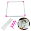 (US Only)Square Embroidery Hoop Handheld Cross Stitch Frame Plastic Clip Frame (40x40cm)