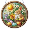 Easter 2D Flat DIY Hanging Diamond Art Ornament Home Window Pendant (Bunny)