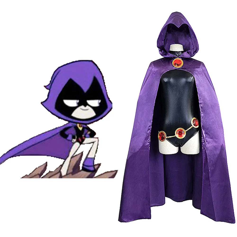 Teen Titans Raven Cosplay Costume Outfits Halloween Carnival Suit
