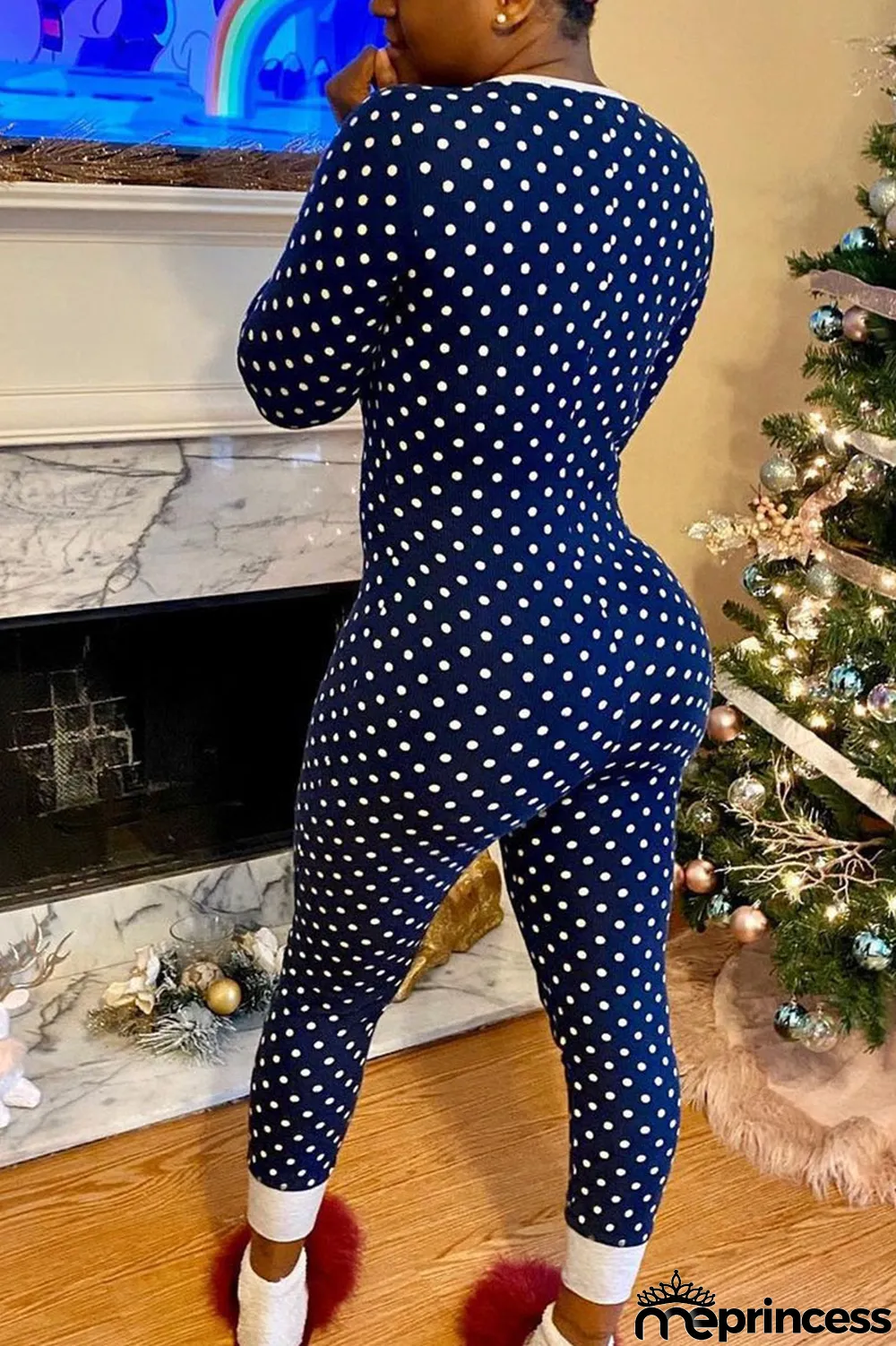 Red Sweet Print O Neck Regular Jumpsuits