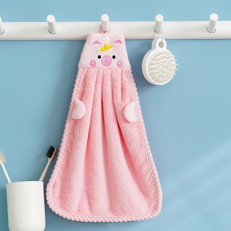 Kitchen Hand Towel Factory LOGO Hanging Hand Towel Coral Velvet Hand Towel Factory