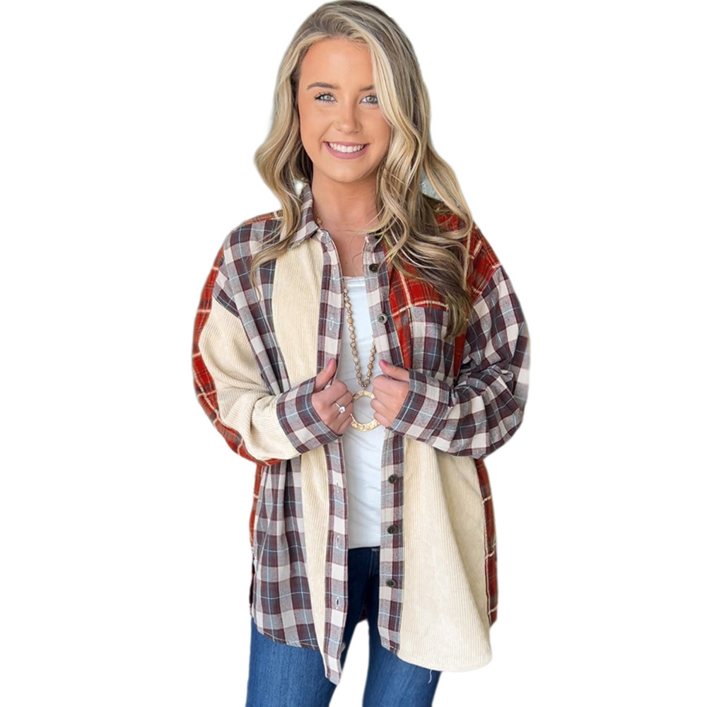 Mature Women Fall And Winter Long Sleeve Shirt Style Jacket