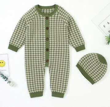 Baby Girl Romper Knitted Newborn Baby Clothes Romper With Hat Infant Toddler Jumpsuit For Kids Cotton Toddler Boys Jumpsuit