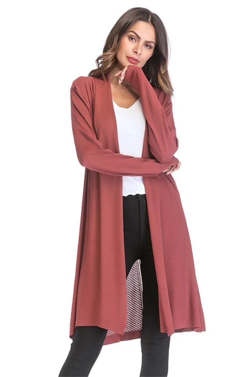 Casual Kintted Long Shirt Coat