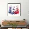 Watercolor Music Note-11CT Stamped Cross Stitch 40*40cm