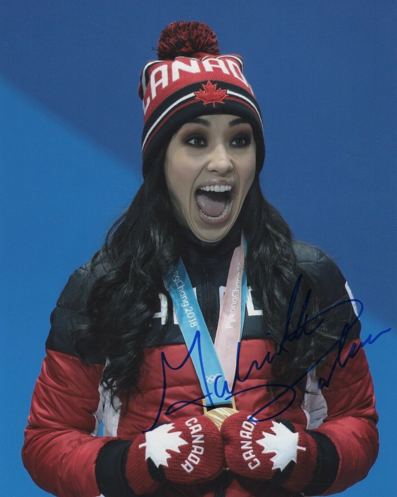 GABRIELLE DALEMAN SIGNED AUTOGRAPH SKATING 2018 OLYMPICS 8X10 Photo Poster painting