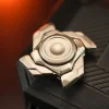 Mini Mechanical Open-armor Fingertip Gyroscope Snap Coin Push Card EDC Toy