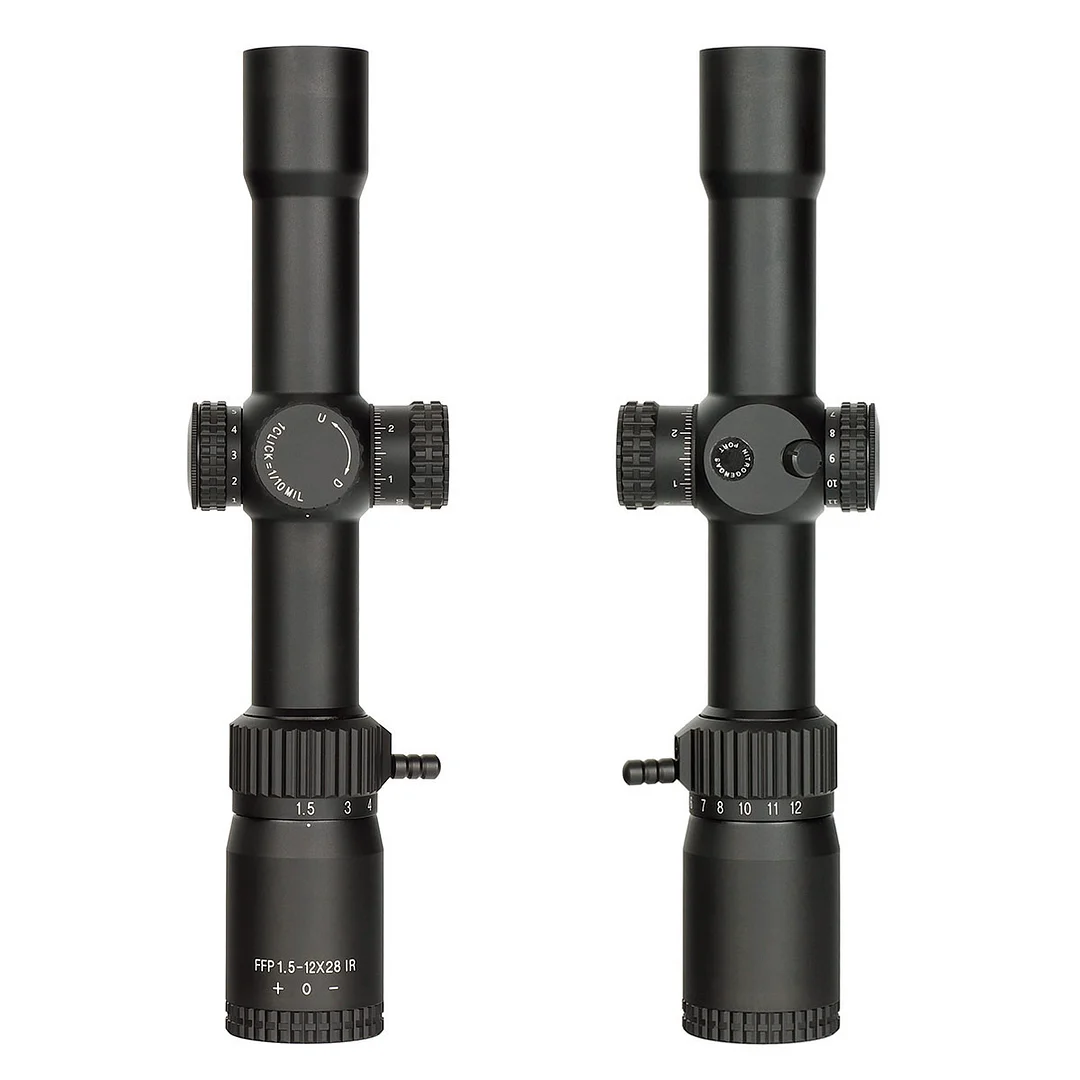 ohhunt® LR FFP 1.5-12X28 IR Scope,Glass Etched Reticle,Red Illumination,Turrets Lock Reset