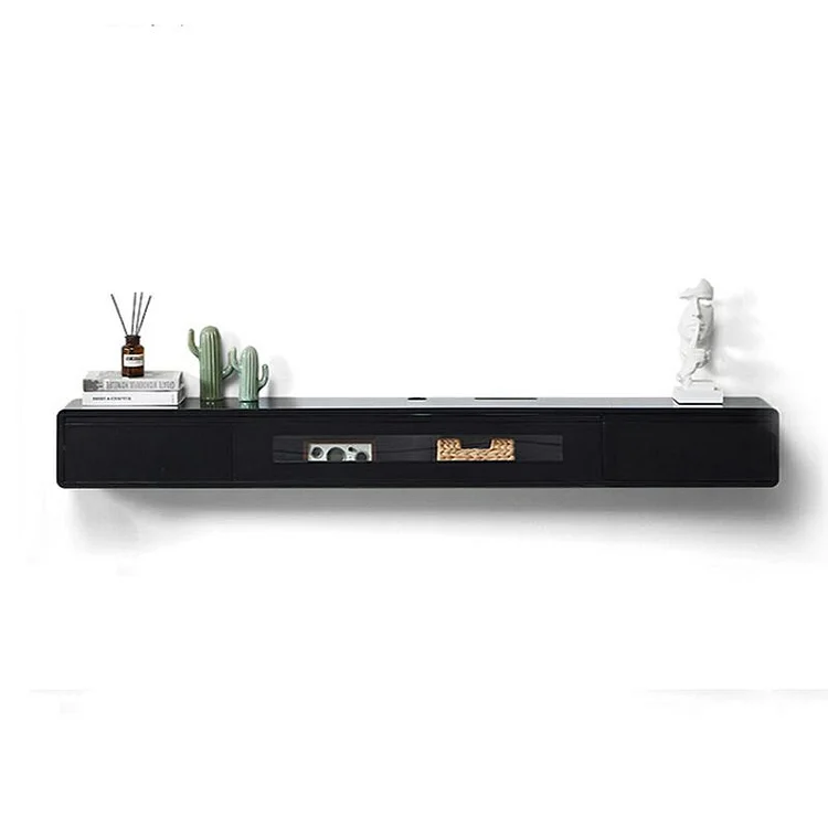 Sleek Wood TV Stand with Drawers and Cabinet