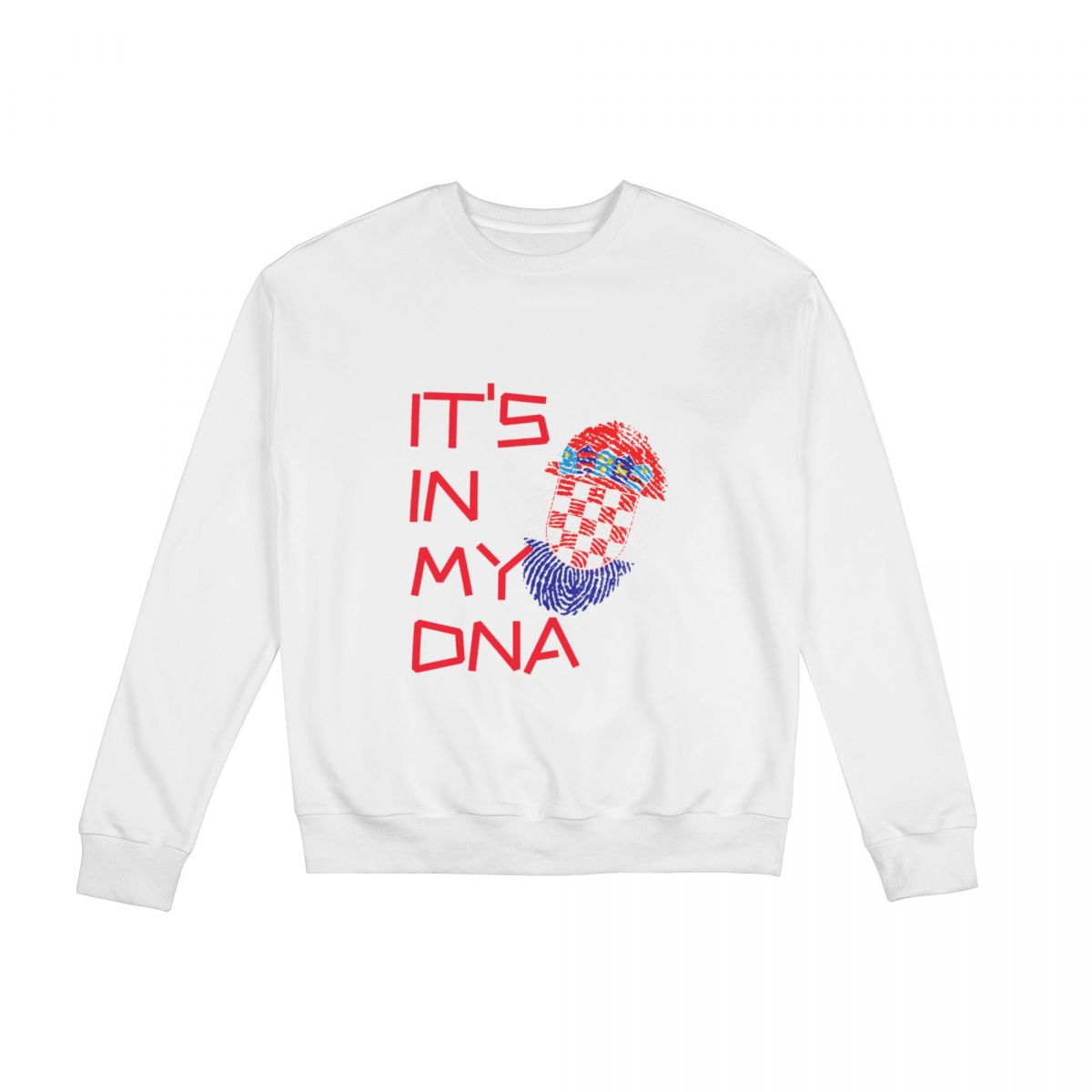 Croatia Fingerprint Crew Neck Sweatshirt