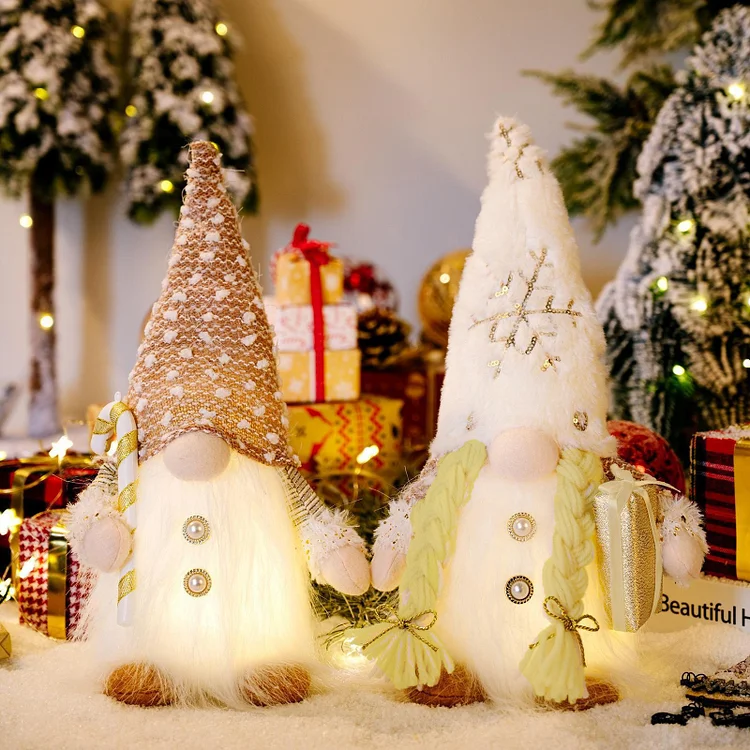 Lighted Christmas Gnomes Decorations for Home VangoghDress