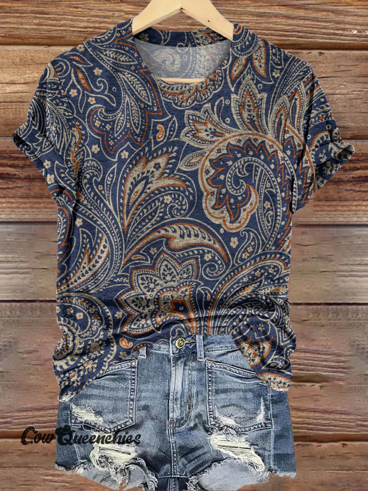 Paisley Flower T-Shirt Multicolor / S