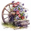 Flowers Wheels-11CT Stamped Cross Stitch 40*40cm tapestrymarket