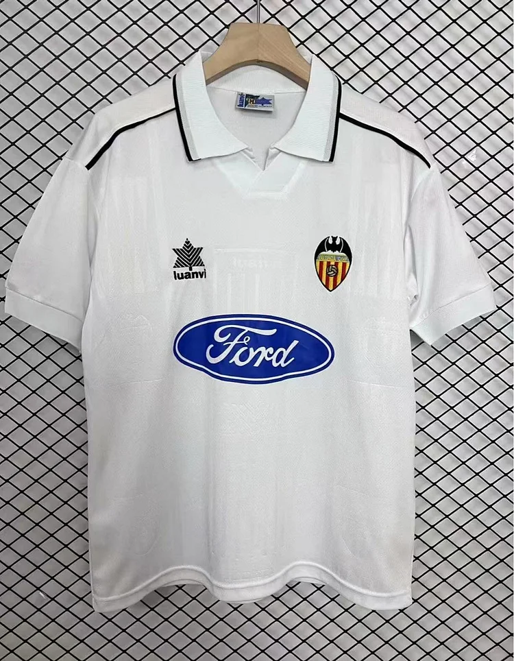 Retro 96-97 Valencia Home Football Jersey