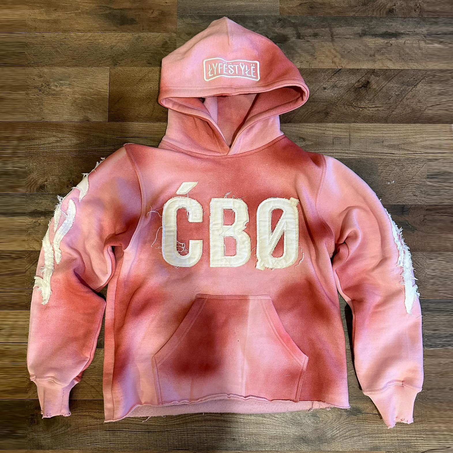 Vintage Gradient Patch Hugh Hoodie