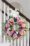 Spring Creamy Rose Grapevine Wreath-mysite-Adracos