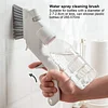 Multifunctional Press Water Spray Cleaning Brush Kitchen Sponge Brush Wall Tile Brush Glass Wiper Gap Brush