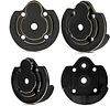 AMK 4pcs UTB18 Brass Axle Housing Covers Counter Weight for Axial RC Crawler 1/18 UTB18 Capra Unlimited Trail Buggy RTR Upgrade Part (Black)
