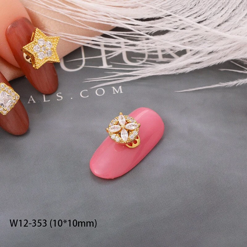 Japanese Nail Art Zircon High Speed Transfer Beads Rotatable Nail Alloy Pearlescent Nail Accessories DIY Nail Designer Supplies
