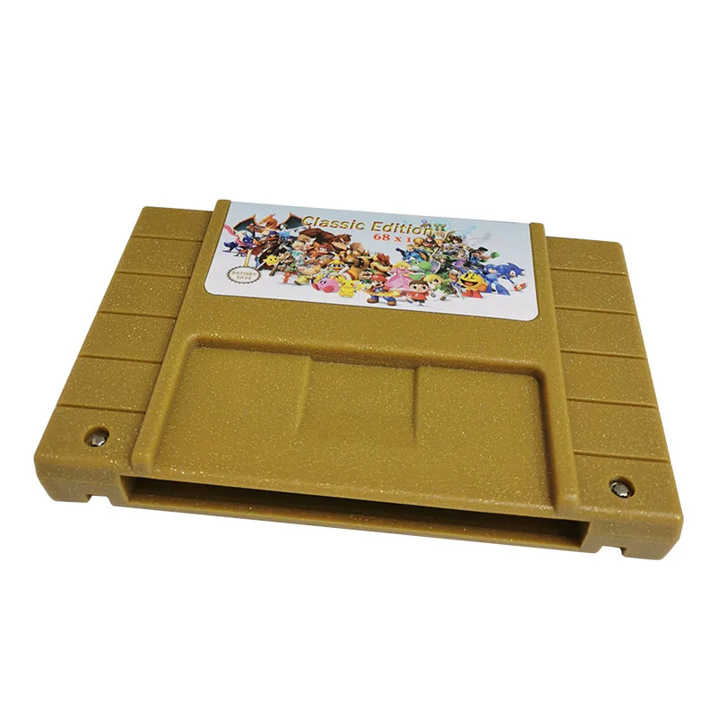 16 Bit Game Card - Super 68 in 1 Classic Collection SNES Multicart Super NES Games Cartridge for Retro SNES Game Console | English Language NTSC US Version