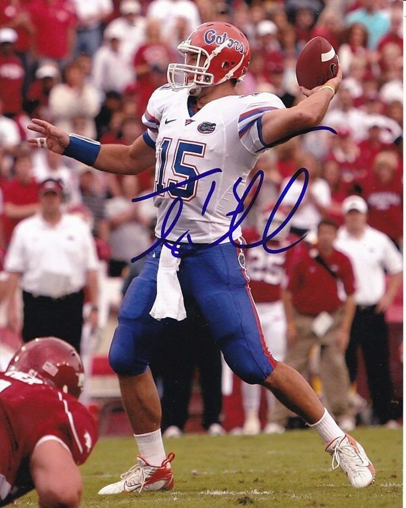 Tim tebow signed autographed sec florida gators Photo Poster painting