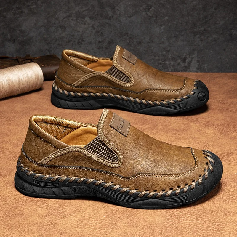 ⏰Last Day! 45% OFF 🔥AILONGCITY&reg;Men's Handmade Genuine Leather Orthopedic Outdoor Loafers