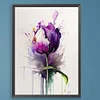 Purple Watercolor Flowers-Paint By Numbers Acrylic Painting 30*40CM(Watercolor)