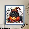 Pumpkin Black Cat-11CT Stamped Cross Stitch 40*40cm/15.75*15.75in tapestrymarket