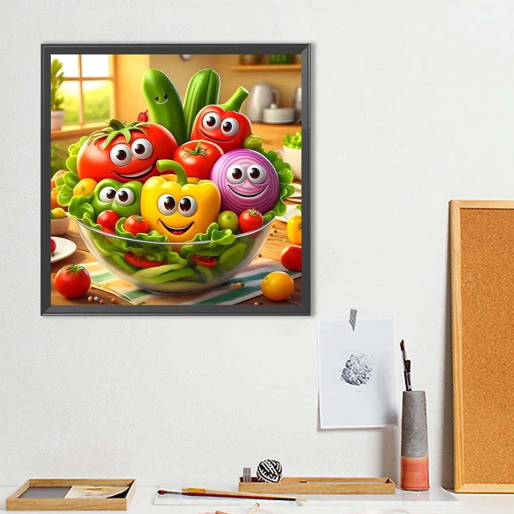 Diamond Painting - Full Round Drill - Big Eyes Fruit(Canvas|40*40cm)