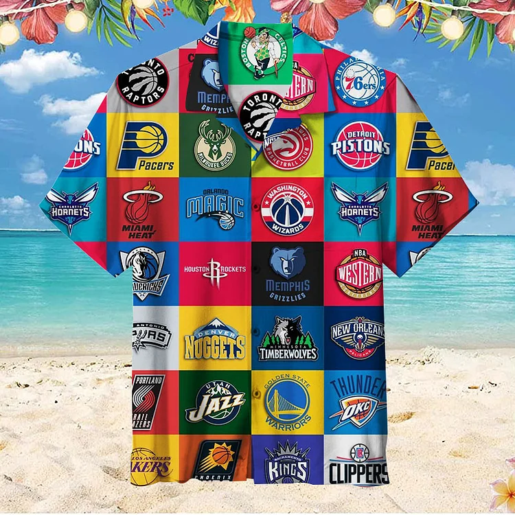 NBA Team Logo |Unisex Hawaiian Shirt