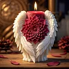 3D Angel Wing Flower Mould Silicone Wave Spiral Candle Mould Reusable Easy To Demold for Candles Soaps Crafts DIY Home Decor (Open Embrace)