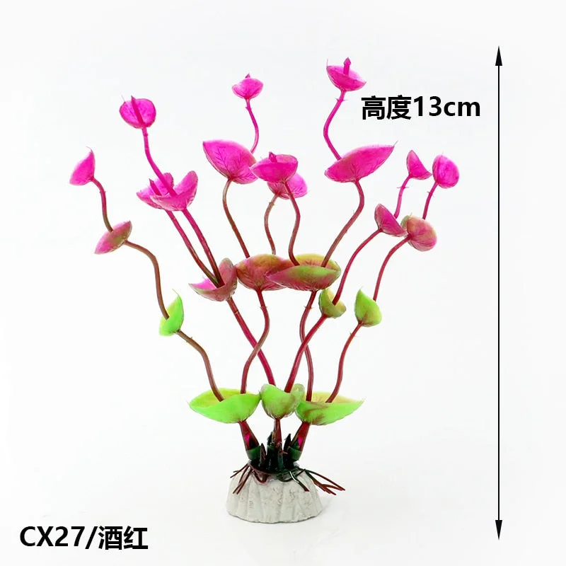 1pcs/lot Mini 13cm PVC Fish Tank Decoration Artificial Trumpet Environmental Aquarium Accessories Simulation Fake Aquatic Plants