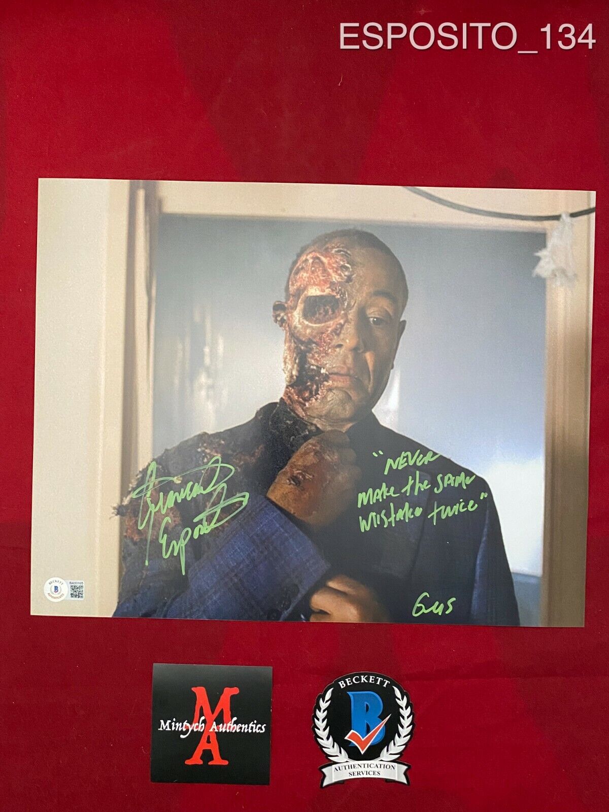 GIANCARLO ESPOSITO AUTOGRAPHED SIGNED 11x14 Photo Poster painting! BREAKING BAD! BECKETT COA!