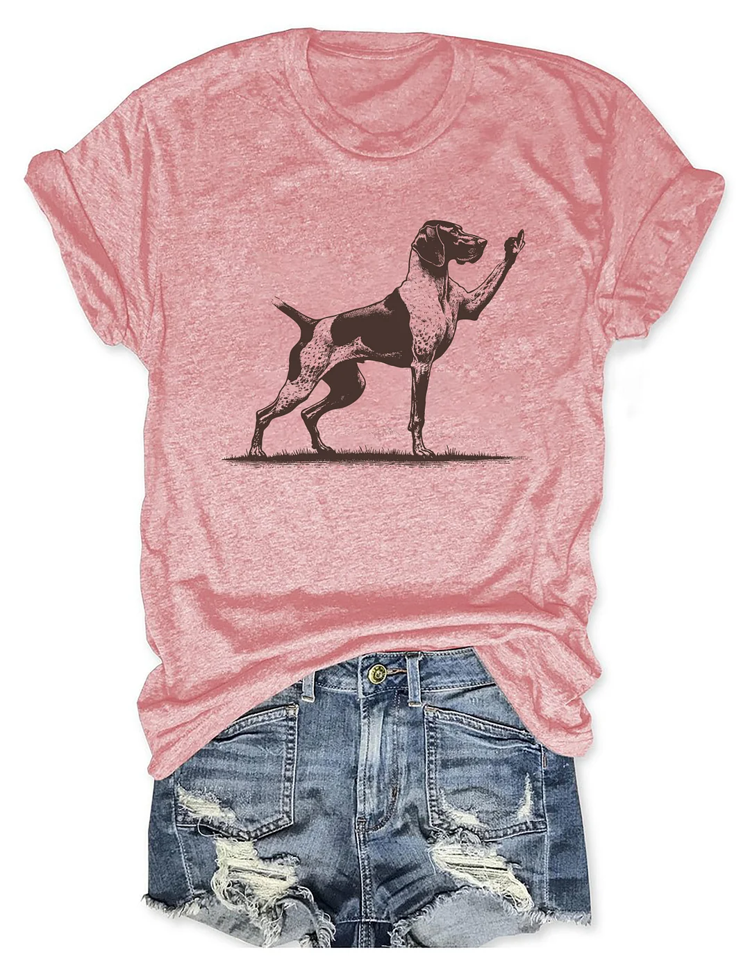Rude Pointer Dog German Shorthair Dog T-shirt
