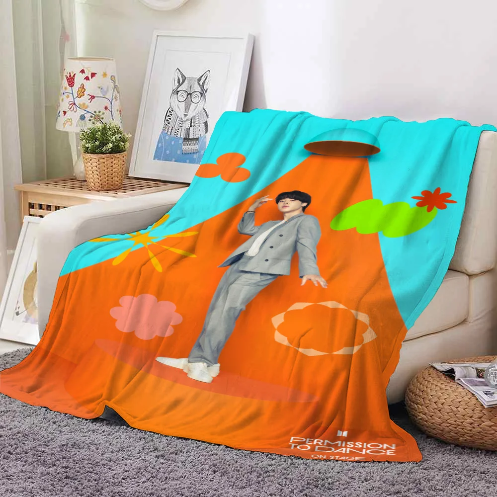 BTS PERMISSION TO DANCE ON STAGE Flannel coral blanket