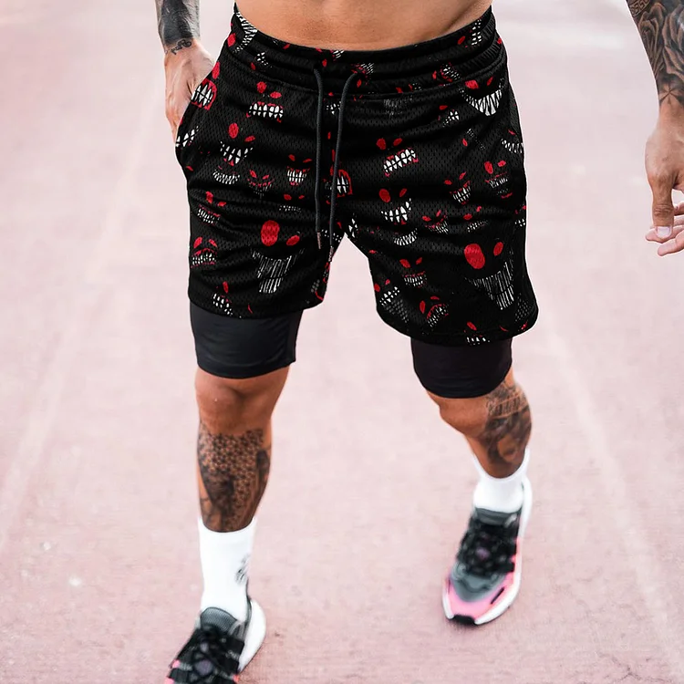 Men's Smile Shorts Mesh Breathable Performance Shorts