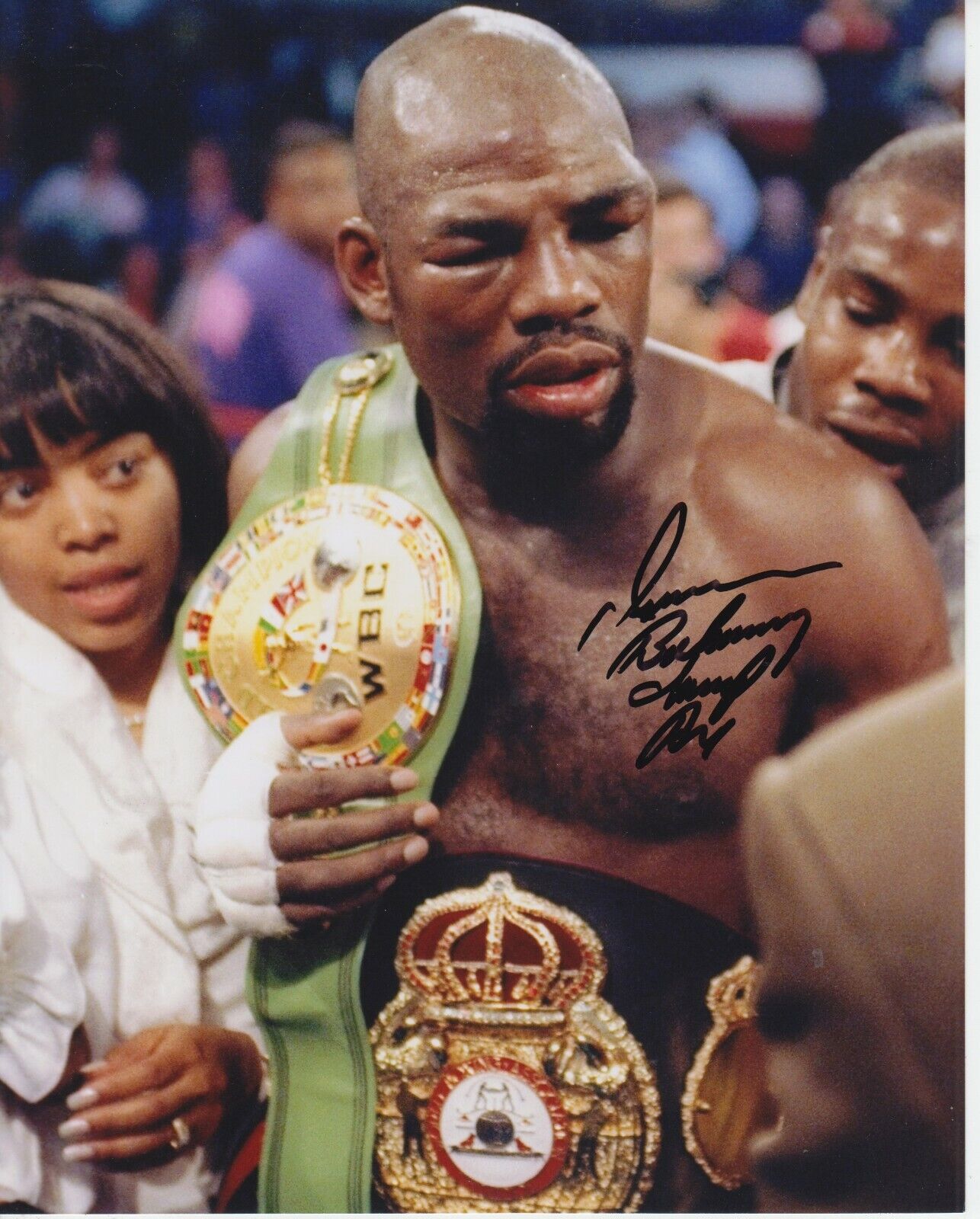 Iran Barkley #0 8x10 Photo Poster painting Signed w/ COA Boxing -