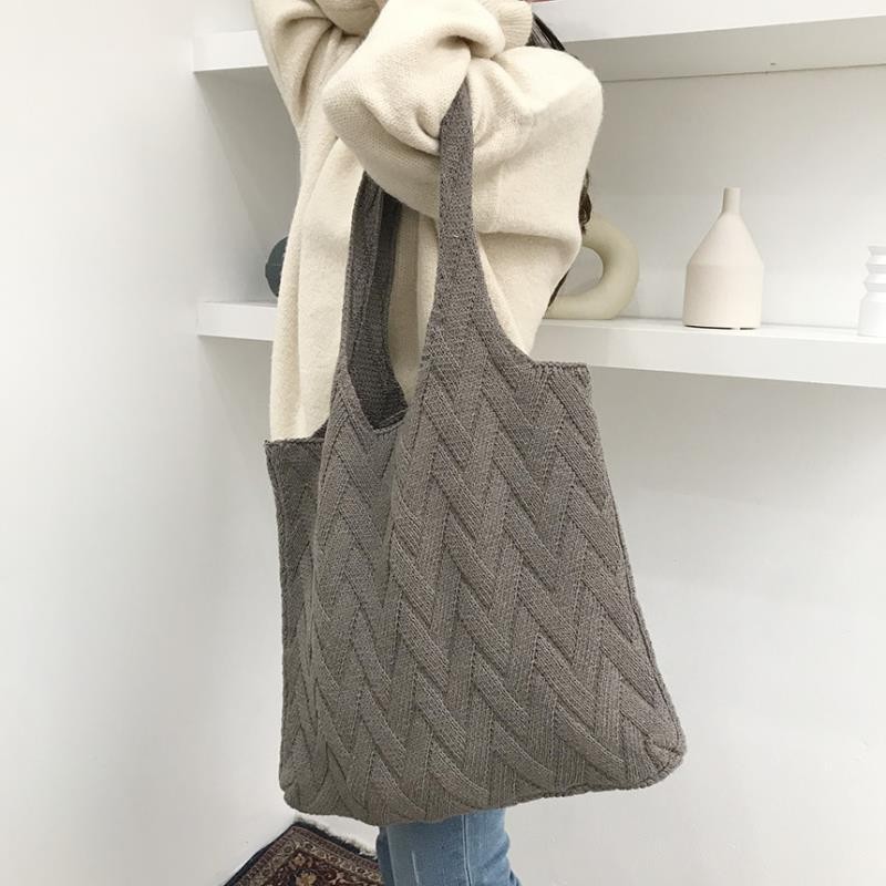 Rotimia Knitted bag fashion all-match one shoulder woolen bag