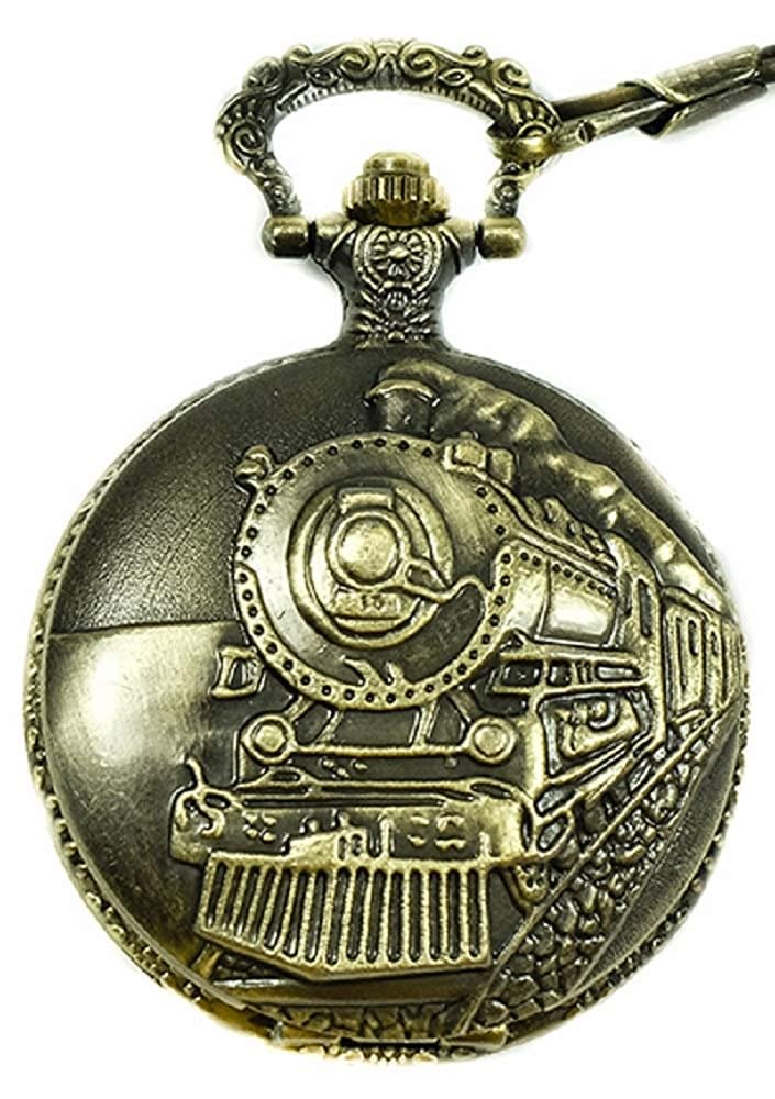 North American Railroad Approved, Railway Regulation Standard, Train Pocket Watch"150th Aniversary USA" Japanese Movement"Steam Engine #"1" (of 5 Watch Collection)