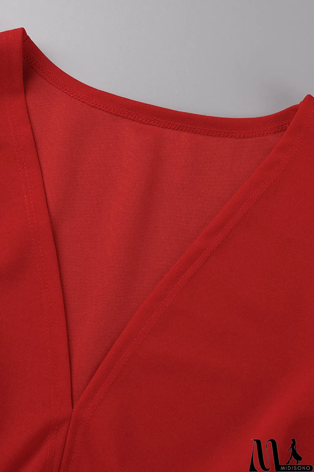 MidiSono - Yellow Casual Solid Patchwork Flounce V Neck Short Sleeve Two Pieces