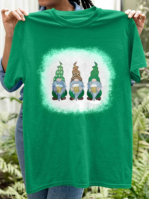 Utbros St. Patrick's Day Dwarfs Printed Casual Tee