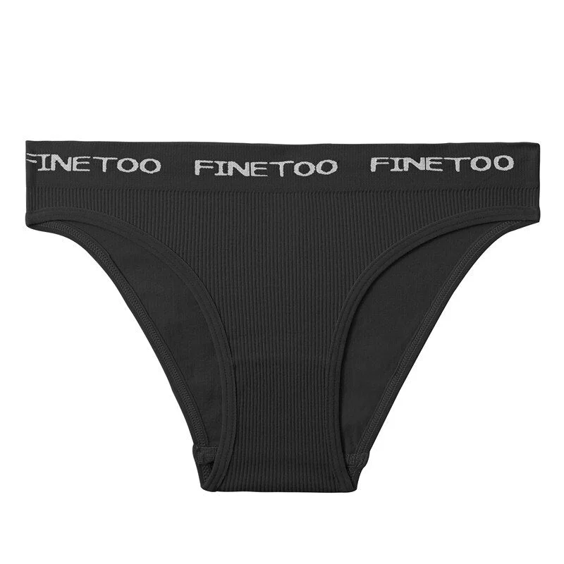 FINETOO Seamless Bra Set Women Deep V Tops Fashion Letter Panties M-XL Ladies Underwear Suit Tube Top Female Briefs Lingerie Set