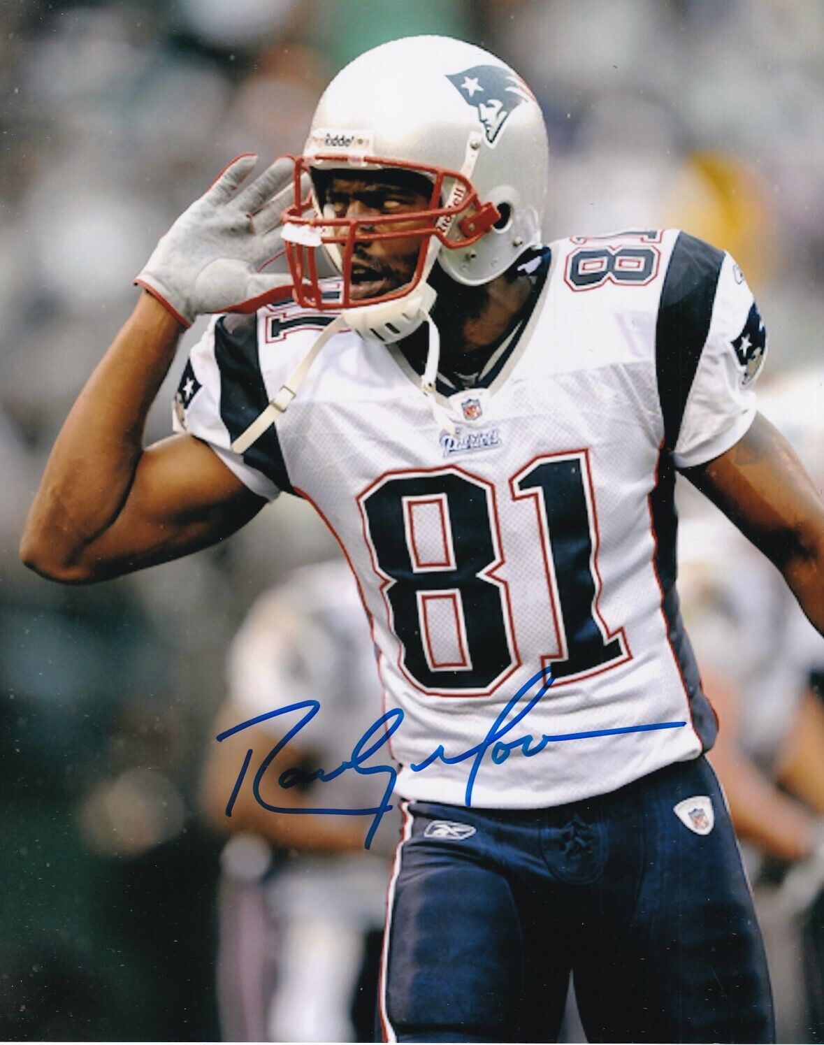 RANDY MOSS SIGNED AUTOGRAPH 8X10 Photo Poster painting NEW ENGLAND PATRIOTS