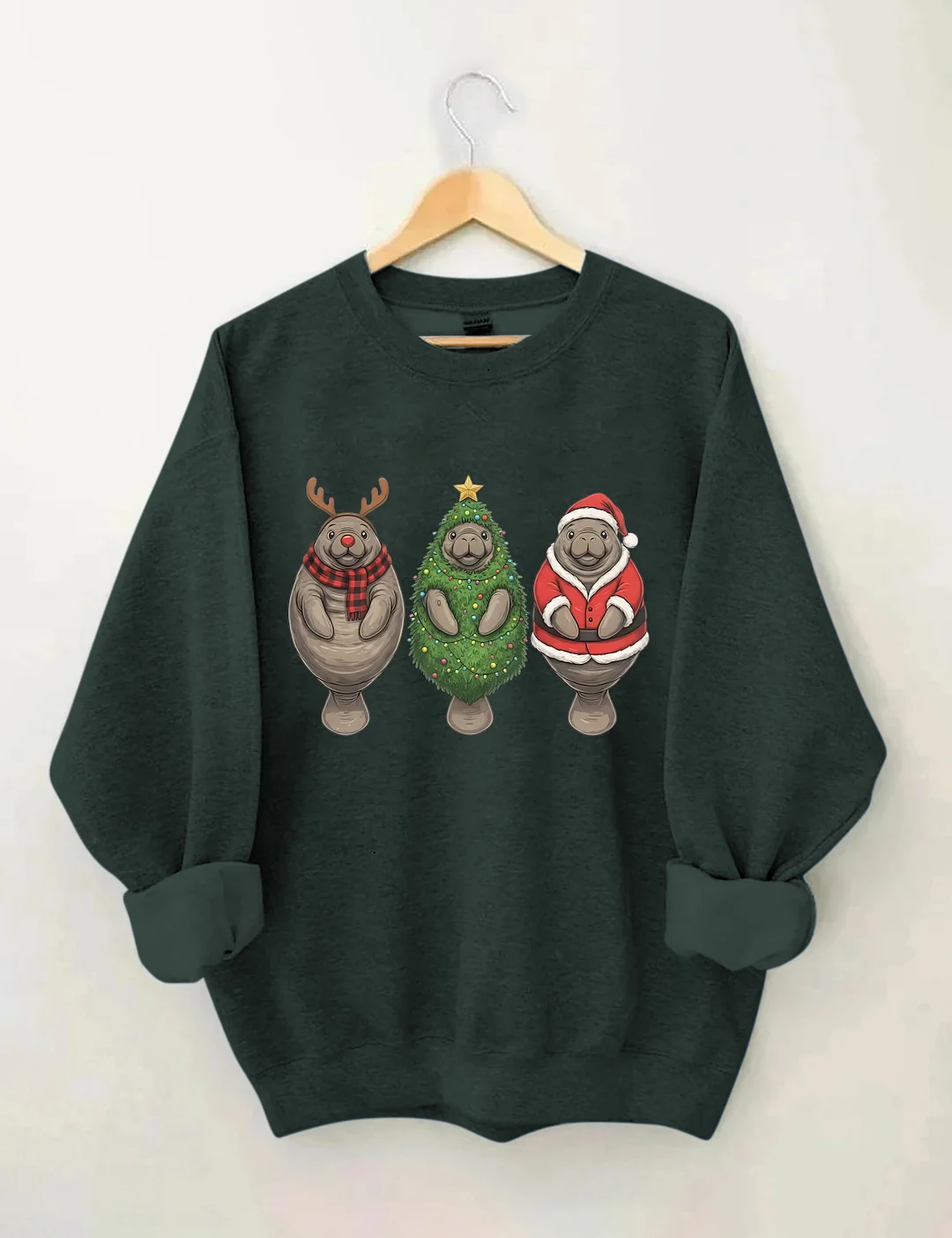 Manatee Christmas Sweatshirt