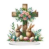 Acrylic 2D Flat Print Easter Cross DIY Desktop Diamond Art Kit for Bedroom Table