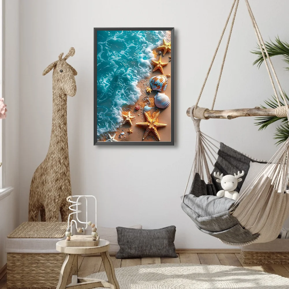 Diamond Painting - Full Round Drill - Seaside Beach(Canvas|40*60cm)