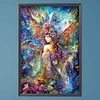 (Grande Taille) Fille-Partial ab rond diamant peinture-45 * 65cm