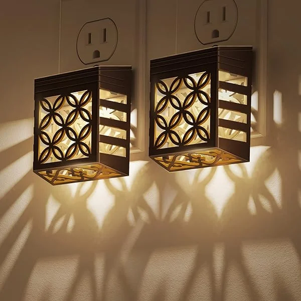 Plug in Night Lights [2 Pack], Night Lights, Night Lights Plug Into Wall, Dusk to Dawn Sensor, Adjustable Brightness, Decorative Nightlight for Bathroom, Hallway, Stairway, Soft White Soft White 2 Count (Pack of 1)
